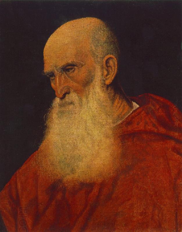 TIZIANO Vecellio Portrait of an Old Man (Pietro Cardinal Bembo) fgj oil painting picture